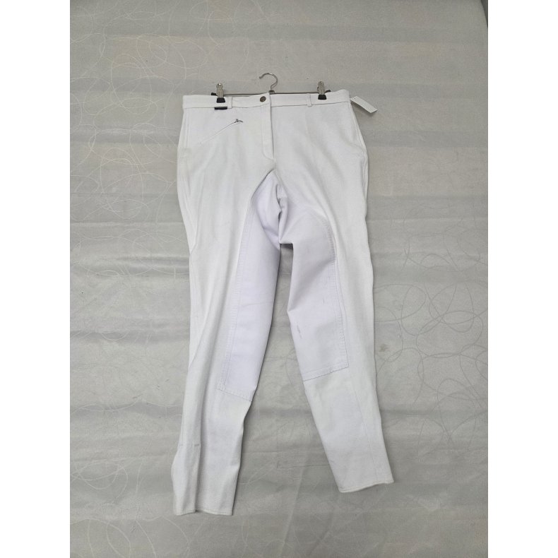 Hoffmeier Hvide Ridebukser m. Lder str. 46 Helt Nye