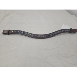 Pandeb�nd Brun med Hjerte Sten Helt Nyt Str. Lille X-Full