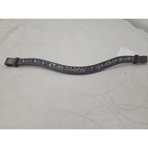 Pandeb�nd Brun med Hjerte Sten Helt Nyt Str. Lille X-Full