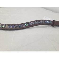 Pandeb�nd Brun med Hjerte Sten Helt Nyt Str. Lille X-Full