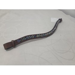 Pandeb�nd Brun med Hjerte Sten Helt Nyt Str. Lille X-Full