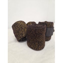 Bandager Brune med Guld Glimmer str. Full 4 stk. (Lille hul i en af dem)