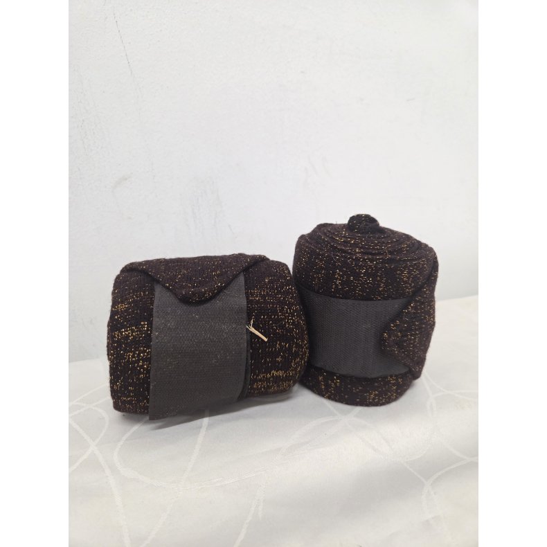 Bandager Sorte med Guld Glimmer 2 stk. Str. Full 