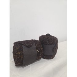 Bandager Sorte med Guld Glimmer 2 stk. Str. Full 