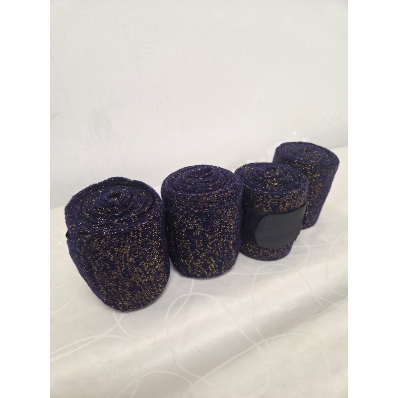 Bandager Lilla/Bl med Guld Glimmer 4 stk. Str. Full