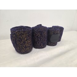 Bandager Lilla/Bl med Guld Glimmer 4 stk. Str. Full