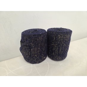 Bandager M�rkebl� med Guld Glimmer 2 stk. Str. Full