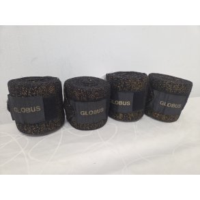 Bandager Sorte med Guld Glimmer 4 stk. Str. Full Aldrig Brugt