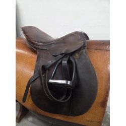 Stben Springsadle ldre Smal bom 17" 44 cm anlgsflade