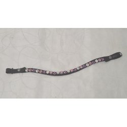 Pandeb�nd Str. Full med Lilla/Pink Sten