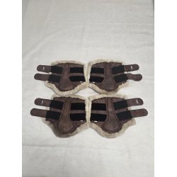 Dressur Gamacher L�der Brune med Lam Str. Cob 4 stk.