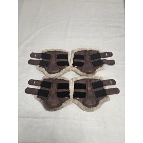 Dressur Gamacher L�der Brune med Lam Str. Cob 4 stk.
