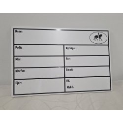 Navneskilt Til Boks I Plast