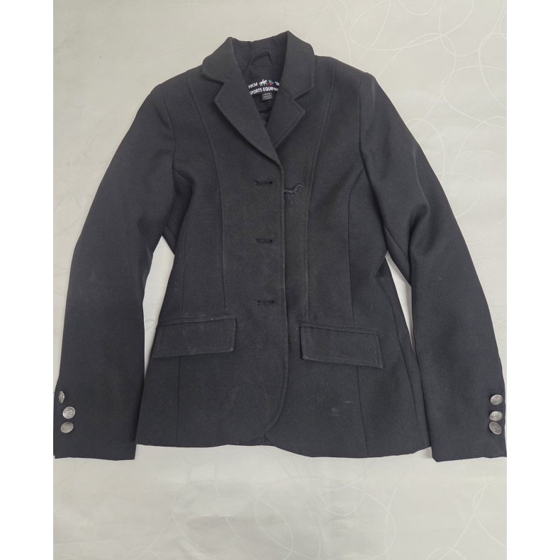 HKM Sort St�vnejakke Str. 140/ 9-10 �r OBS Pletter p� �rmet