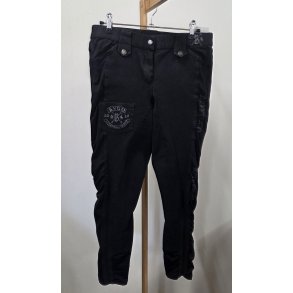 M�rkebl� Easy Rider Ridebukser m. Fuldskind Str. 40