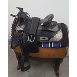 Sort Western Sadel Inkl. Underlag - Gjord - Fort�j og Trense Pris 9000 Kr.