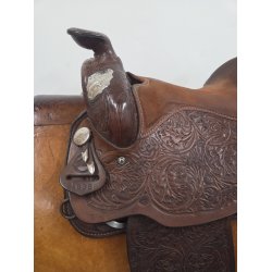 R�d/Brun  Western Sadel  Pris 4000 Kr.