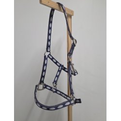 Bl� Grime med Hvid Prikker Str. Cob