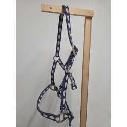 Bl� Grime med Hvid Prikker Str. Cob