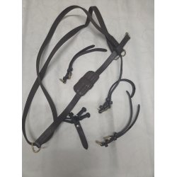 Rambo Micklem Multibirdle Brun med Guldsp�nder Lille Rep i Venstre Side Str. Cob