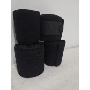 Sorte Fleece-Elastik Bandager 4 Stk.