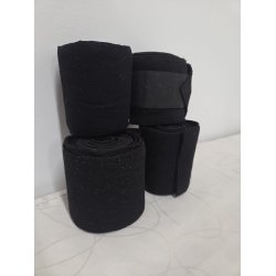 Sorte Fleece-Elastik Bandager 4 Stk.