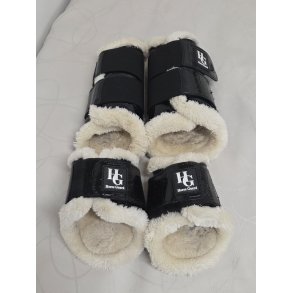 HG Dressurgamacher Lak Med Krokodille, Meget lidt slid p� Bagben Str. Pony