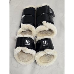 HG Dressurgamacher Lak Med Krokodille, Meget lidt slid p� Bagben Str. Pony