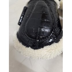 HG Dressurgamacher Lak Med Krokodille, Meget lidt slid p� Bagben Str. Pony