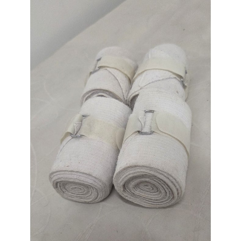 Elastik Bandager 4 Stk. Hvide Str. Full