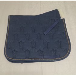 Horze Dressurunderlag Med Fake Lam og Glimmer Str. 17"  OBS Glimmerkant har lille skade