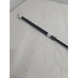 Sort Dressur Pisk med Glimmer ved Skaftet Lidt Skrammer p� Skaftet 110 cm. Uden Snert