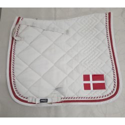 Catago Dressurunderlag Hvidt med R�d kant Str. 17"