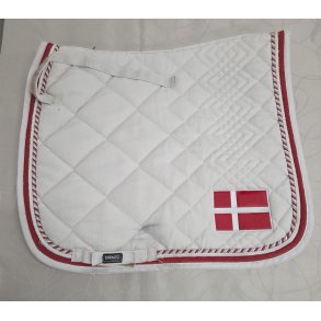 Catago Dressurunderlag Hvidt med R�d kant Str. 17