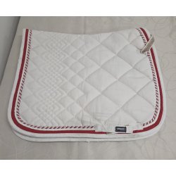 Catago Dressurunderlag Hvidt med R�d kant Str. 17"