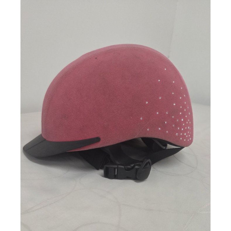 Pink Ridehjelm med Sten Horze VG1 Godkendt Let Brugt Str. S (53-55 cm)