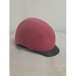 Pink Ridehjelm med Sten Horze VG1 Godkendt Let Brugt Str. S (53-55 cm)