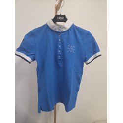 Bl� Polo T-Shirt Horze Str. S/38