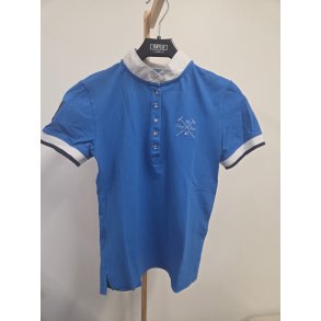 Bl� Polo T-Shirt Horze Str. S/38