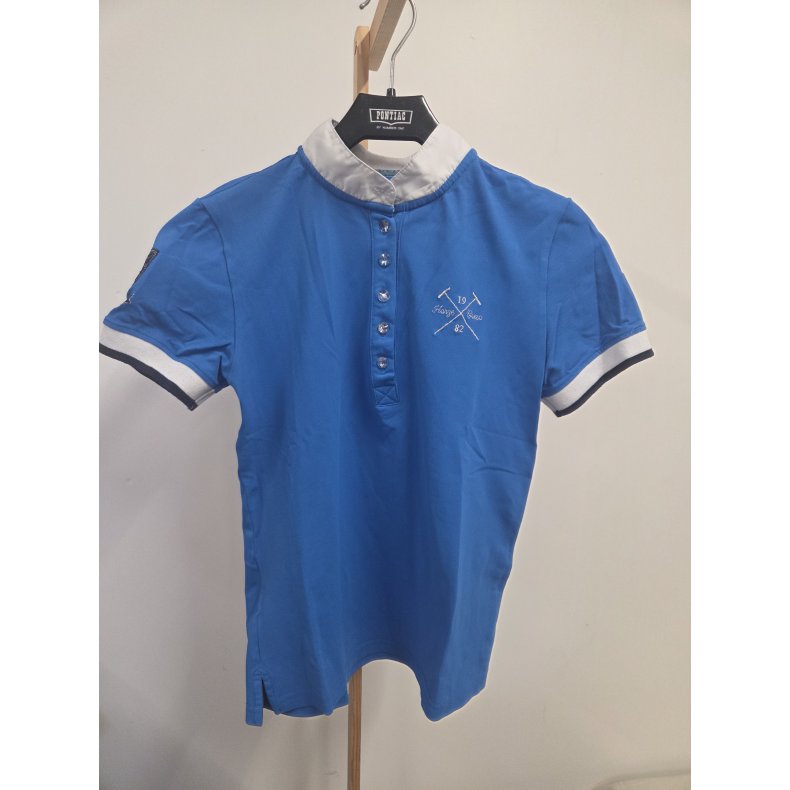 Bl� Polo T-Shirt Horze Str. S/38