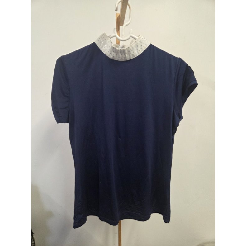 Horze Bl� T-Shirt med Sten p� Kraven Str. S/38