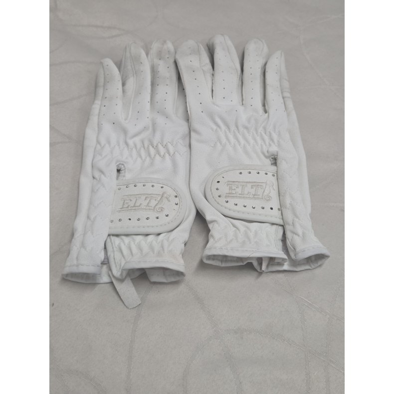 Hvide ELT Ridehandsker Str. S