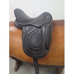 Premiere Equine Dressursadel Sort Kopjern Slidt 44 cm i anl�gsflade 16,5"