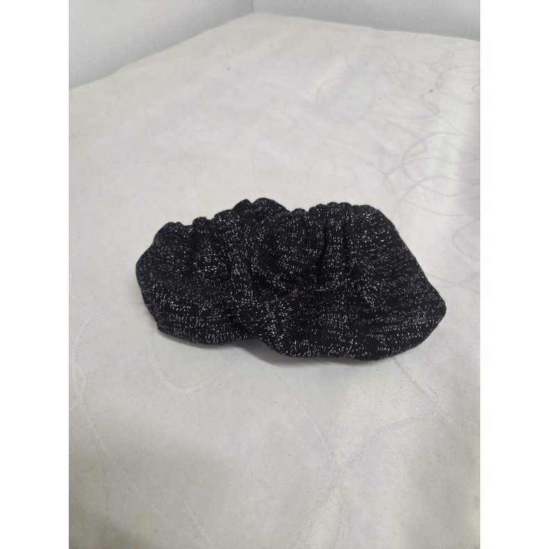 Stigb�jle Beskytter / Cover Strik Sort med Glimmer One Size