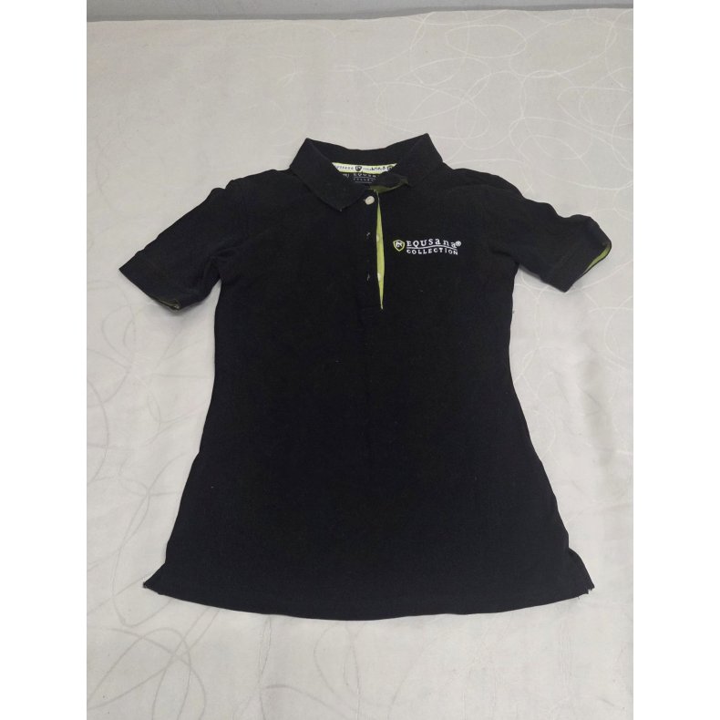 Polo, Sort med neon gr�n Equsana Str. XS