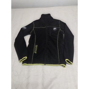 Fleecetr�je Sort med neon gr�n Equsana Str. 36 / S