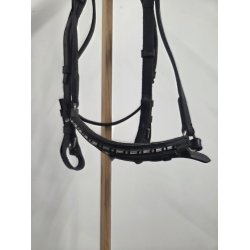 Sort Pony Trense med Bling i N�se og Pandeb�nd Str. Pony