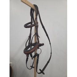 Cheval Trense Brun Inkl. T�jler og 2 Delt Gummibid 14,5 cm. Str. Cob