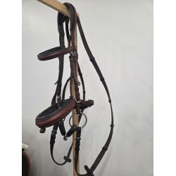Cheval Trense Brun Inkl. T�jler og 2 Delt Gummibid 14,5 cm. Str. Cob