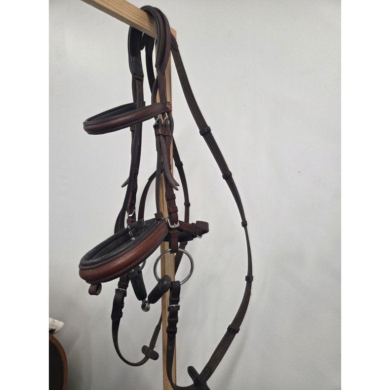 Cheval Trense Brun Inkl. T�jler og 2 Delt Gummibid 14,5 cm. Str. Cob